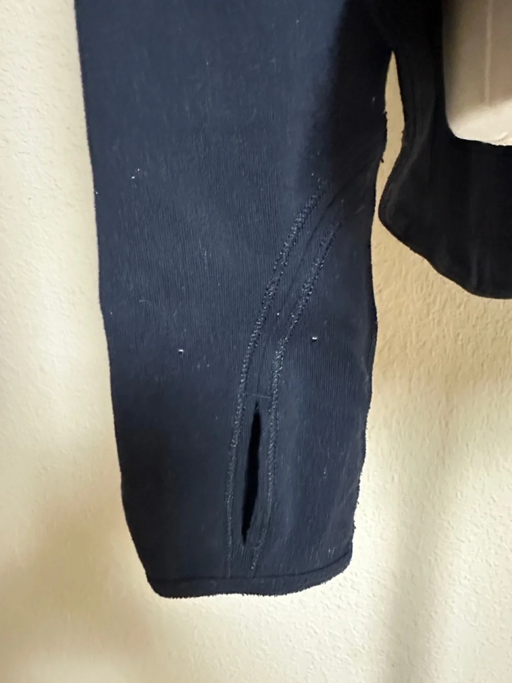 lululemon athletica Black Quilted-Elbow Long Sleeve Top with Shoulder Panels - Picture 4 of 9